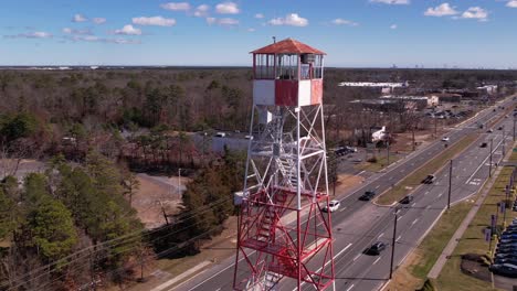 fire observation tower rotation with left to right movement