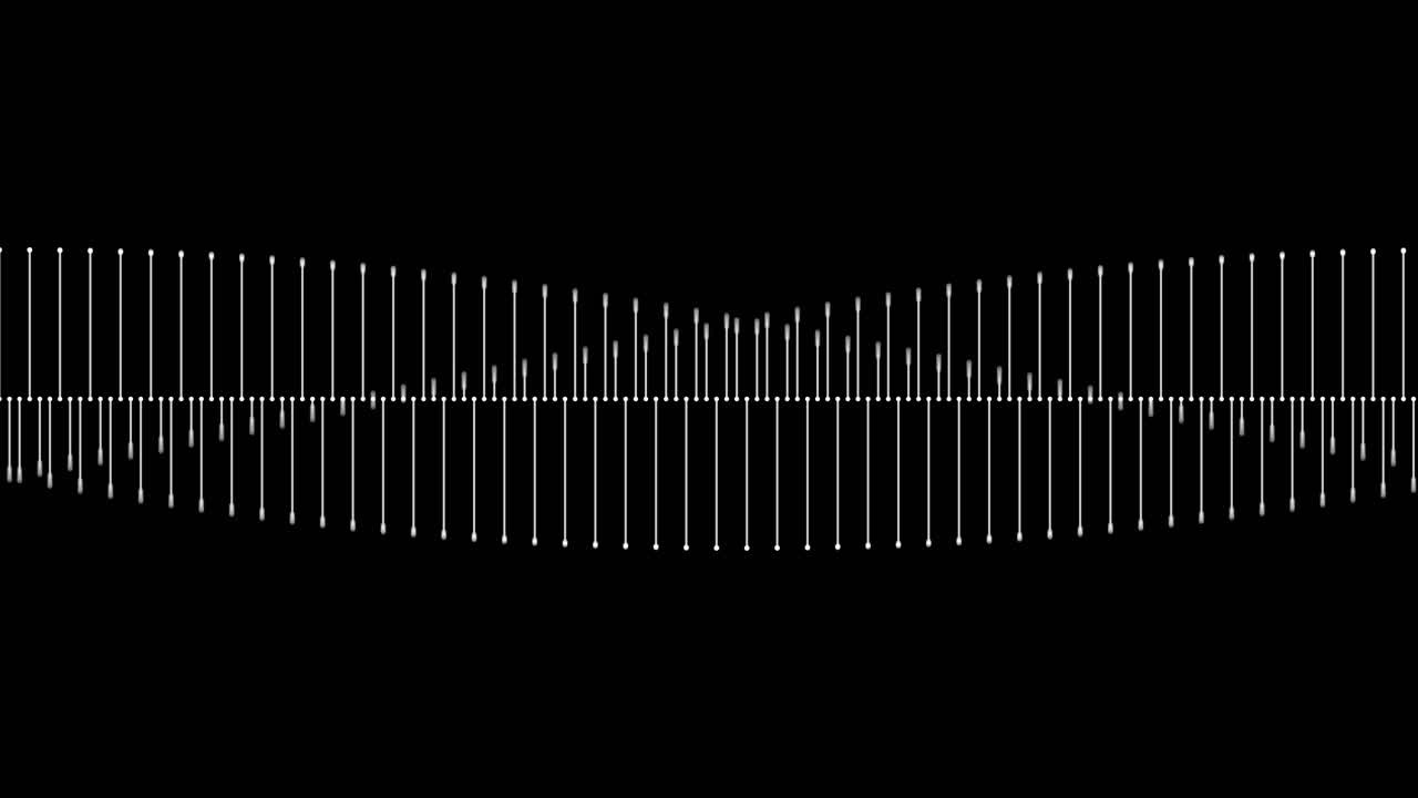 DNA sinusoid waves twist horizontally creating optical illusion motion overlay