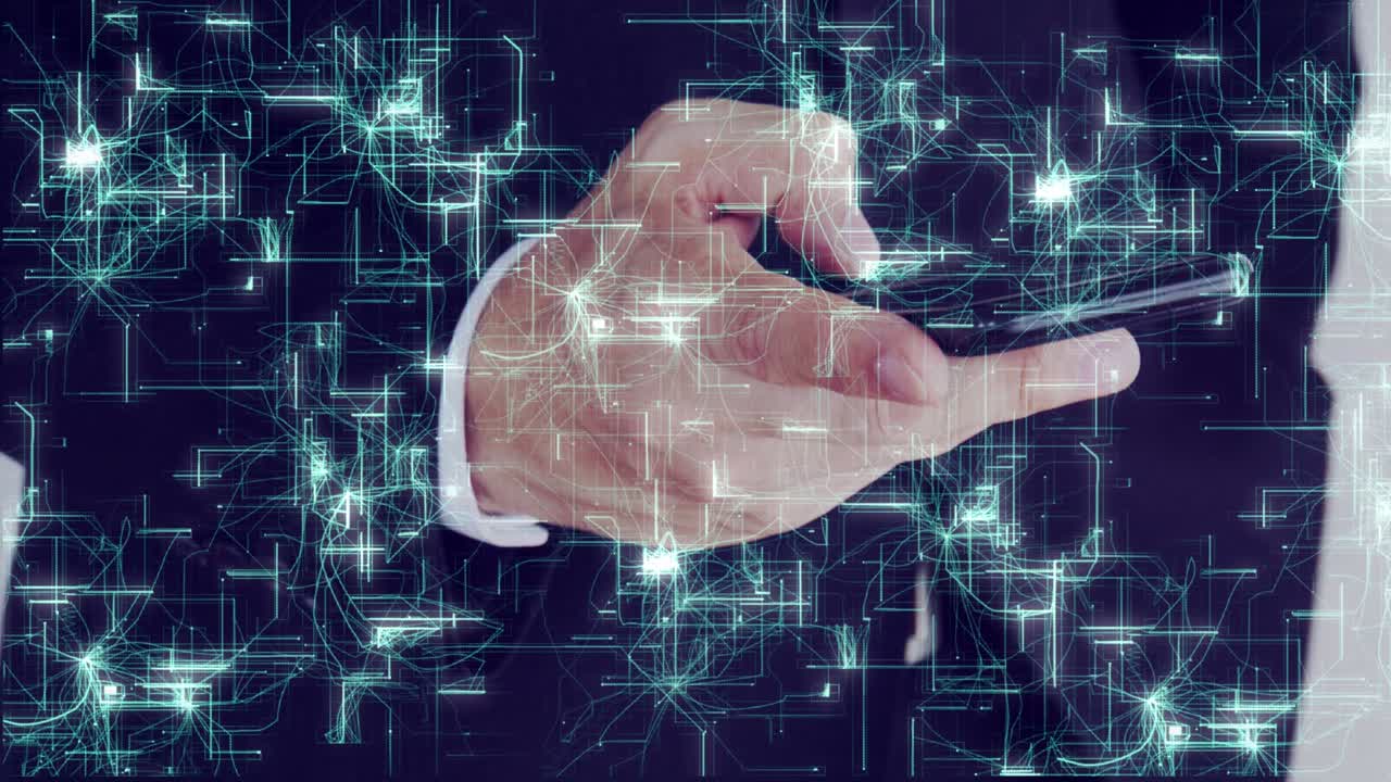 사이버 공간과 연결된 사업가입니다.