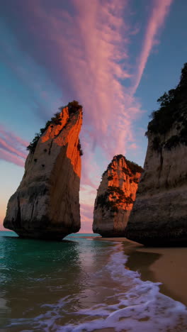 coastal sunset rocks