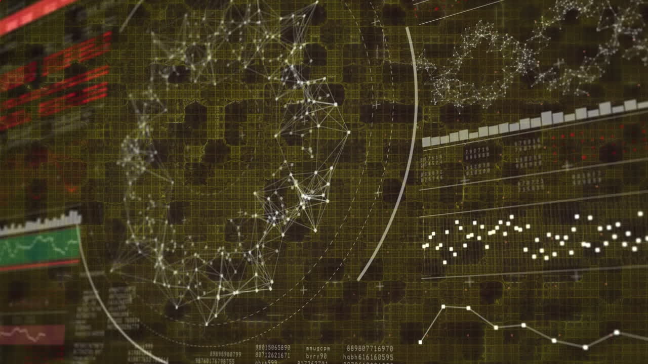 범위와 dna 가닥 스핀링에 대한 데이터 처리 애니메이션