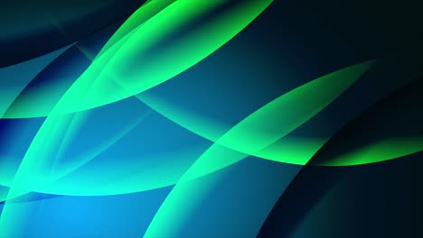 green and blue glowing shiny waves abstract elegant motion background