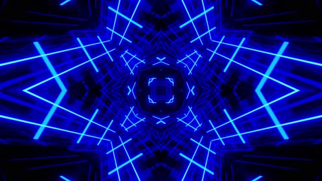 vj loop blue neon kaleidoscope 004