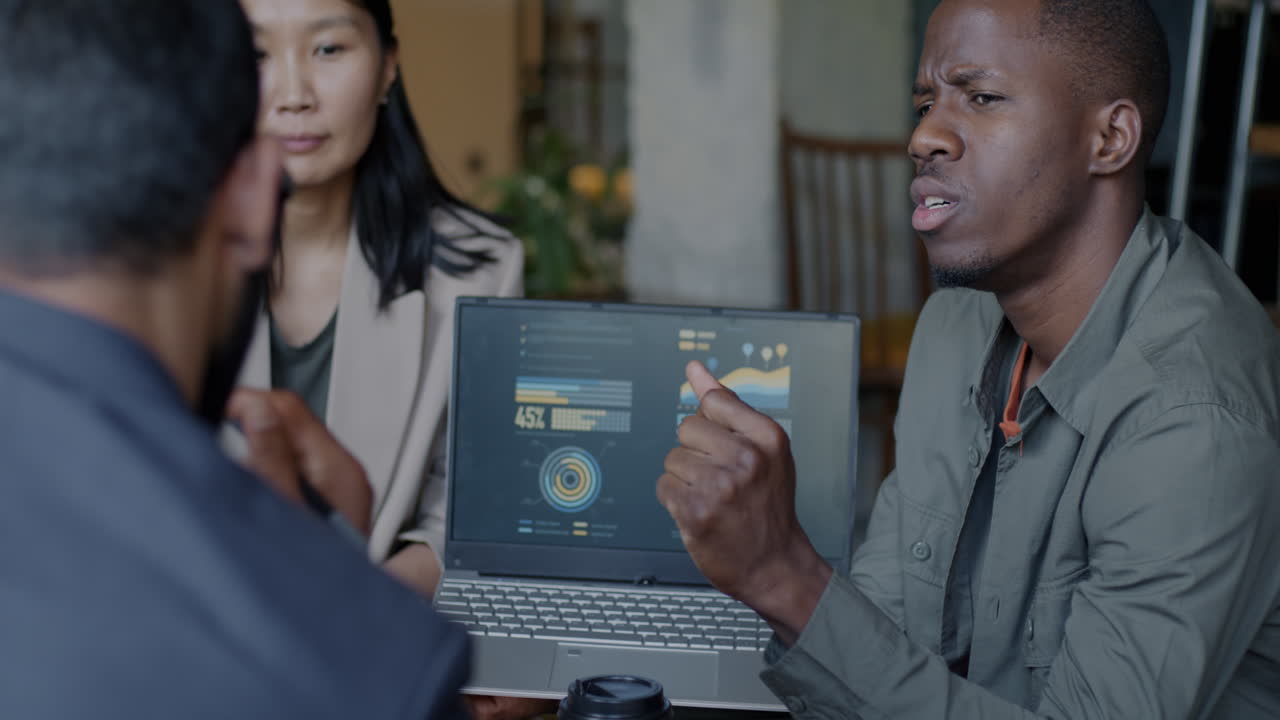 Business Meeting in a Cafe