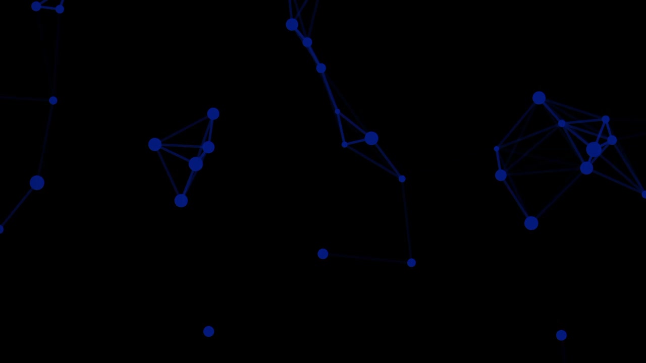 Abstract polygonal blue wireframe network background - connectivity or networking concept