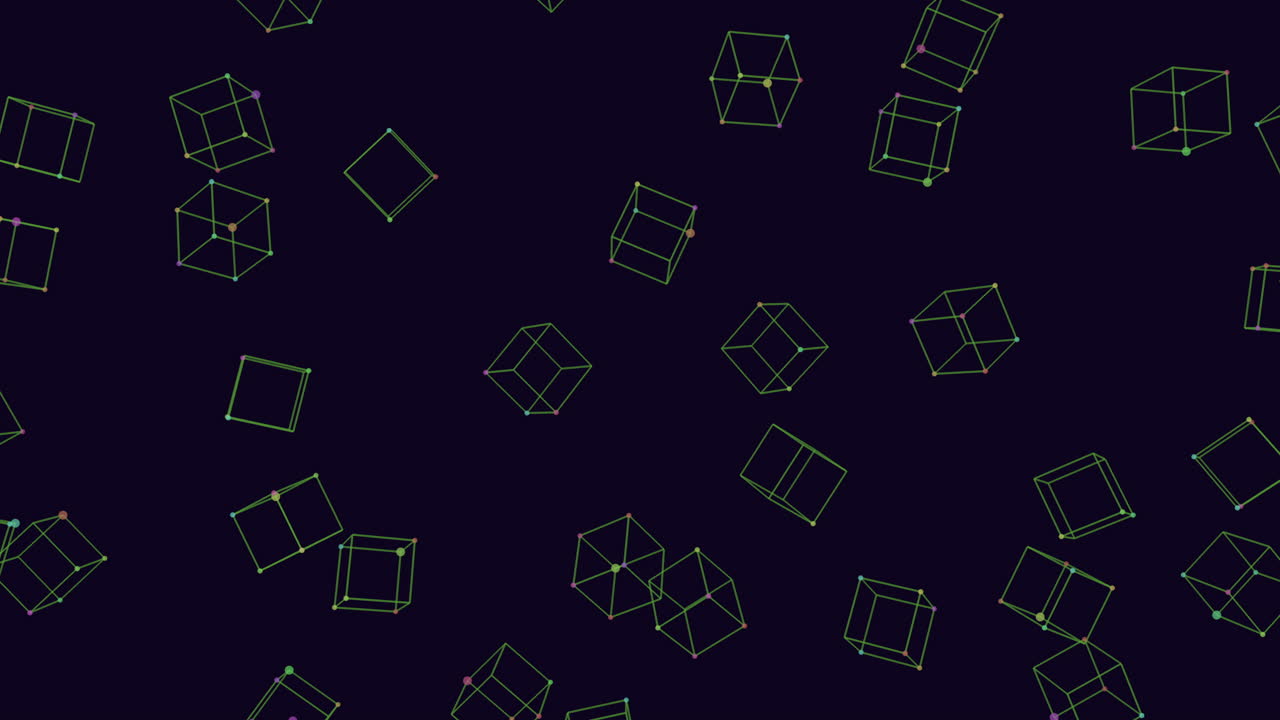 연결된 녹색 사각형의 격자