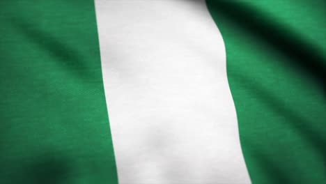 flag of nigeria animation. nigeria flag waving on wind