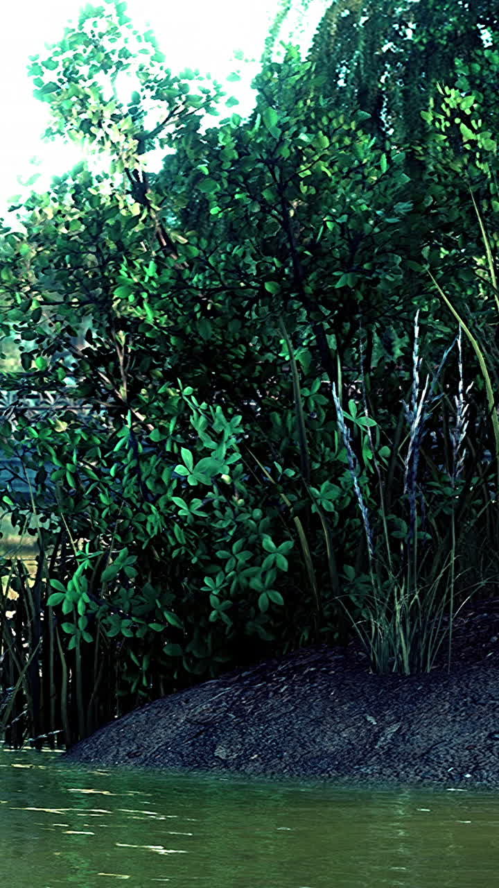 vegetación exuberante en las orillas de los ríos