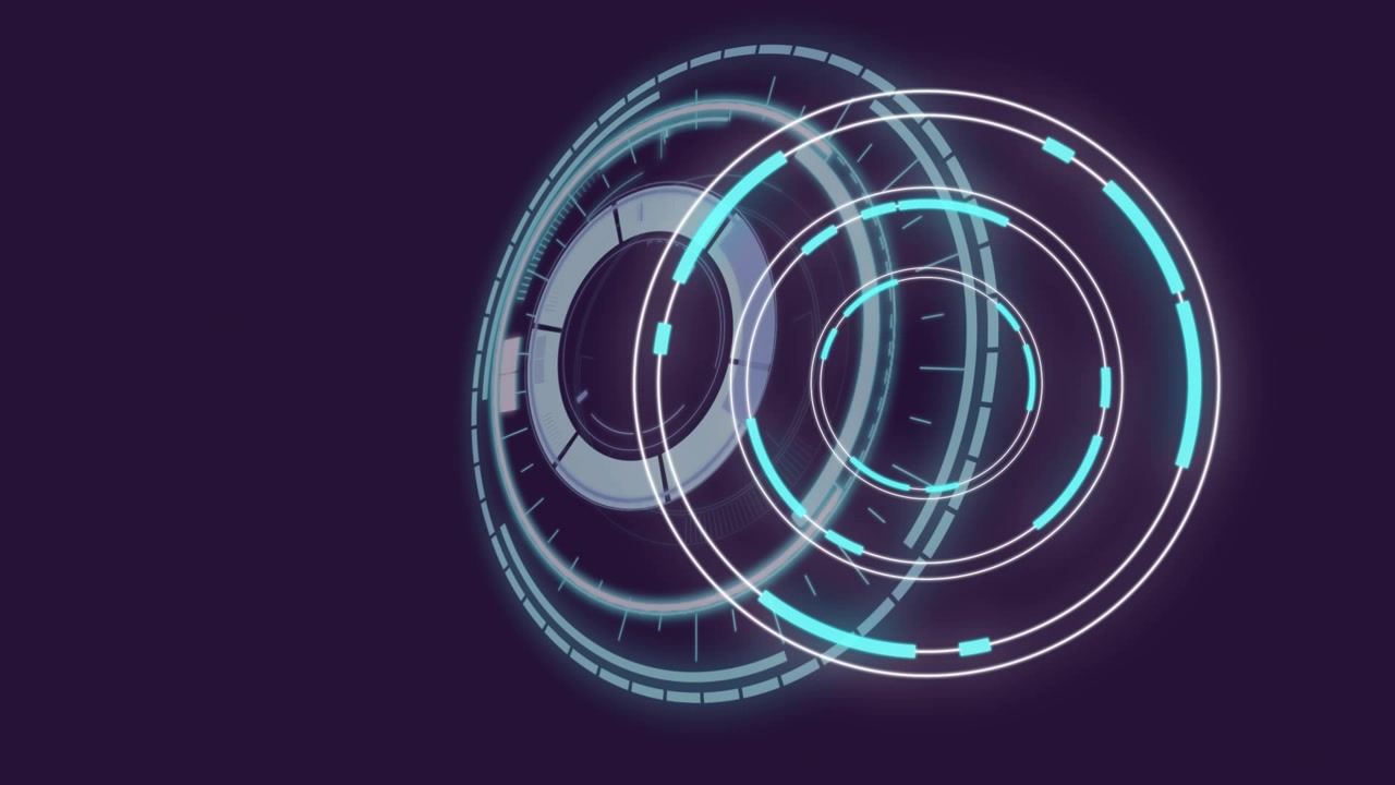 Animation of scope scanning over blue circles