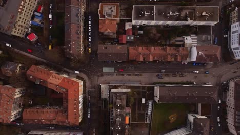 Aerial-Shot-of-the-city-of-Bern,-Switzerland