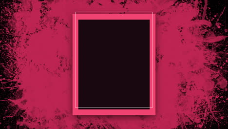 gotas de tinta roja y marco negro