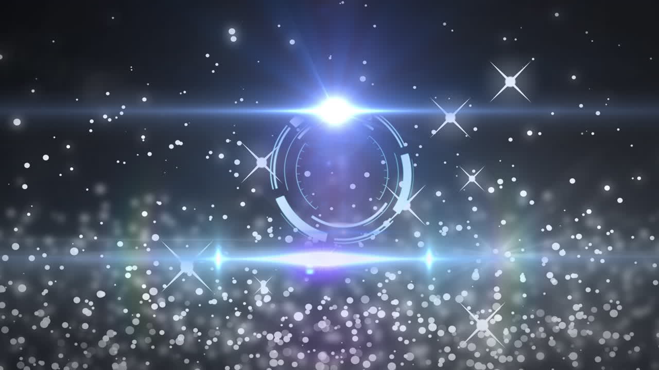 검은 바탕에 스 ⁇  스캐닝 위의 빛 반점의 애니메이션