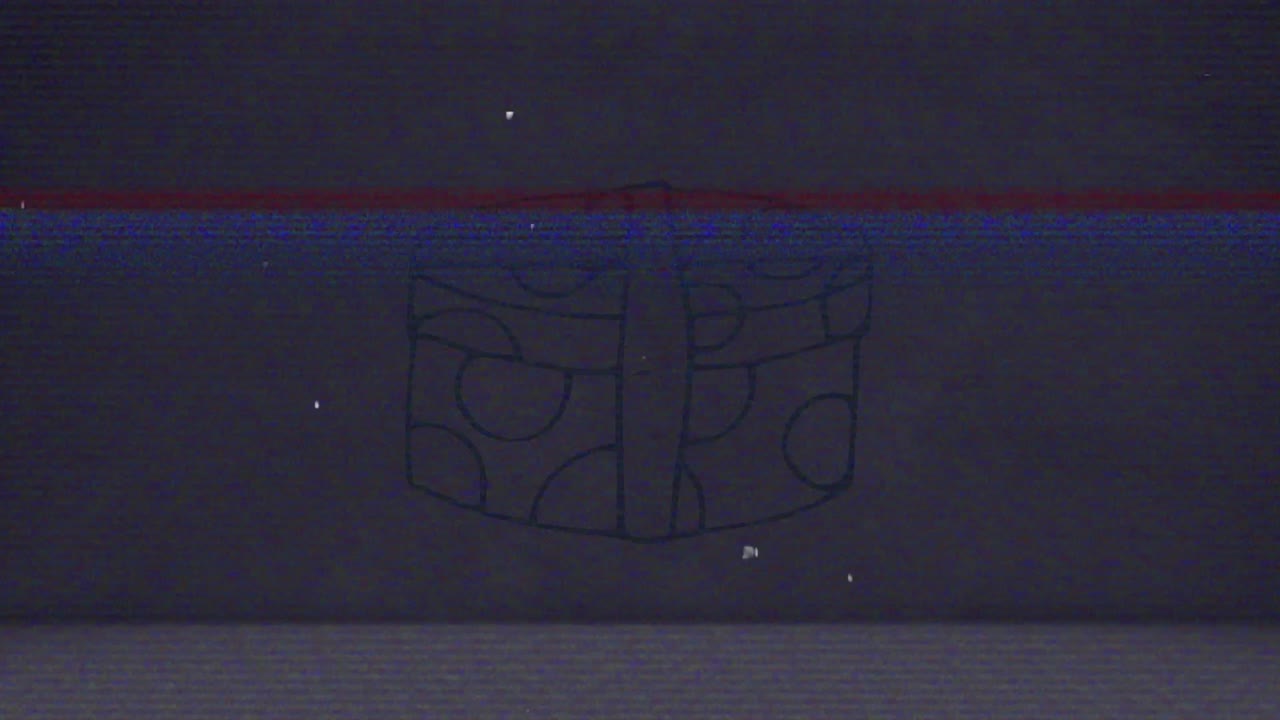 Animation of shapes moving over interference