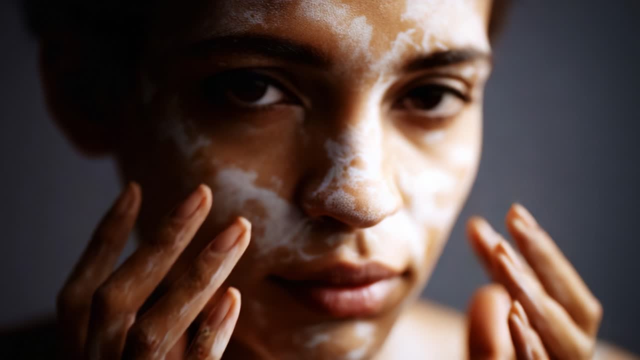 A Sequence of Daily Self-Care: The Transition from a Contemplative Moment to Introspection while Cleansing the Skin with Gentle Soap for a Fresh and Radiant Complexion