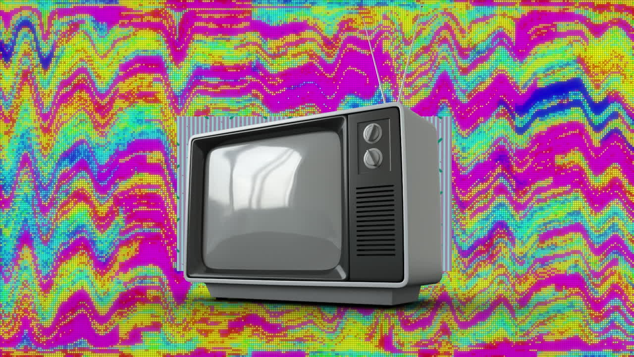 animación de la televisión de época sobre la interferencia