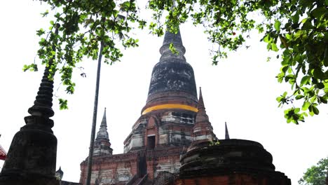 a scenic tour of historic temple ruins and foliage.