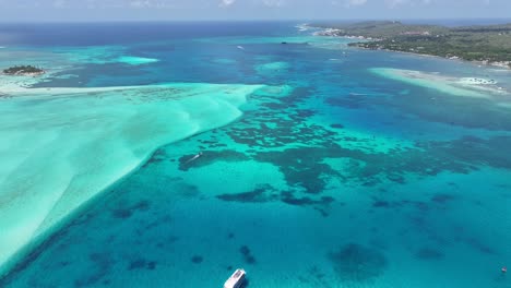 caribbean skyline at san andres in caribbean island colombia