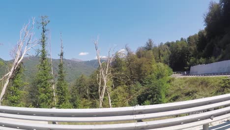 mountain road trip view