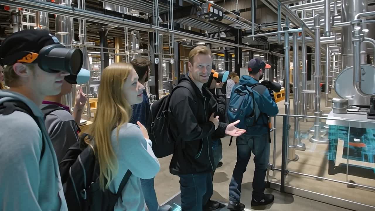 Gli studenti esplorano la tecnologia avanzata in un ambiente di apprendimento immersivo