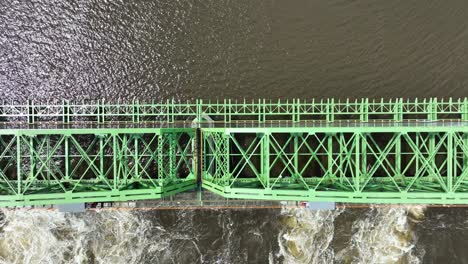 top down view of the mohawk river in upstate ny