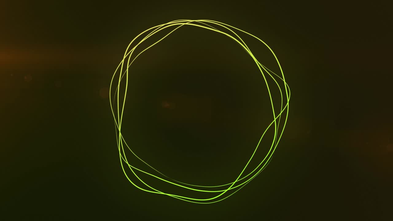 ultra hd 4k 추상 3d 렌더링 네온 원, 노란색, 오렌지색, 녹색 네온 원 추상 미래의 하이테크 모션 배경, 비디오 3d 애니메이션