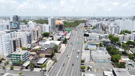 santo domingo, dominican republic -may 2023 - view from a drone over the streets with some buildings around