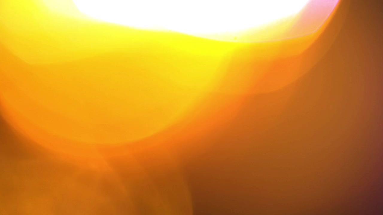 Abstract Golden Light Leaks and Lens Flare Overlay