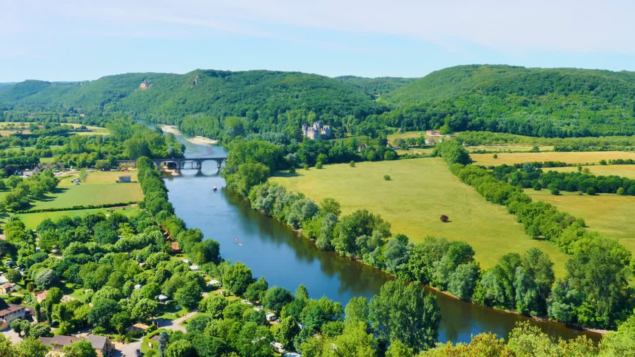 Dordogne landscape , river and forest- Beynac