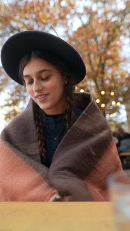 woman in autumnal setting