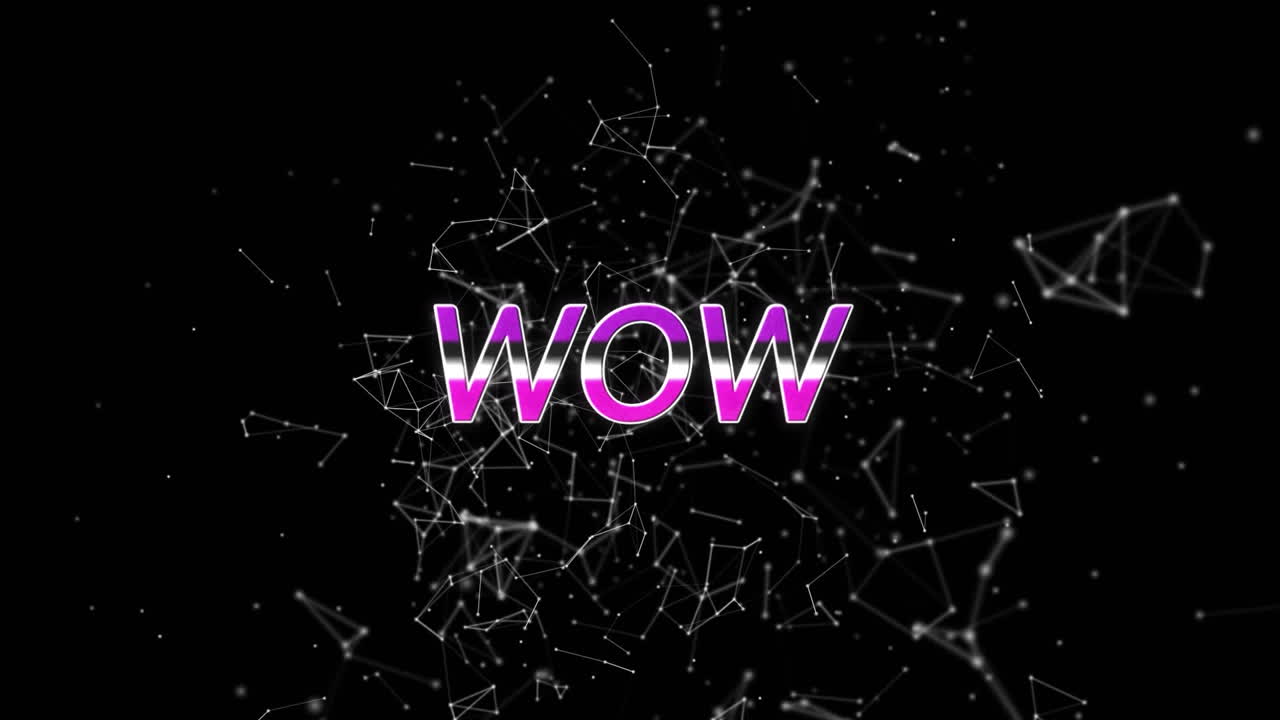 별자리로 디지털 추상 공간에서 와우의 애니메이션