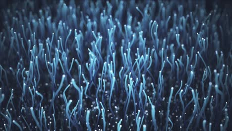 abstract glowing blue filaments