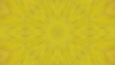 animated yellow kaleidoscope with shifting geometric patterns - loopable and visually engaging background