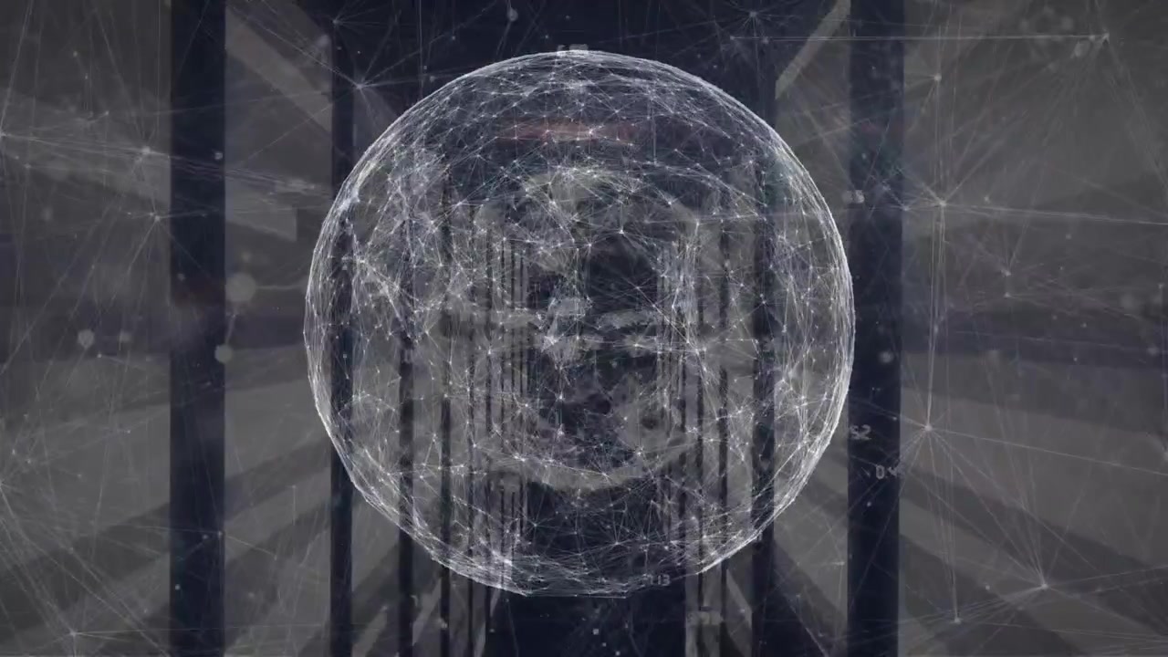 Animation of network of connections over globe