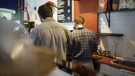 busy barista cafe