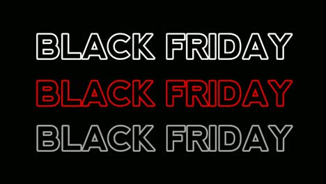 black friday neon text modern animation motion graphics on black background black friday,big sale event for shop,retail, resort,bar display promotion business concept video elements