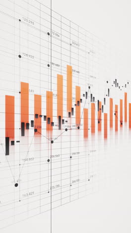 statistical graph with business finance concept, 3d rendering.