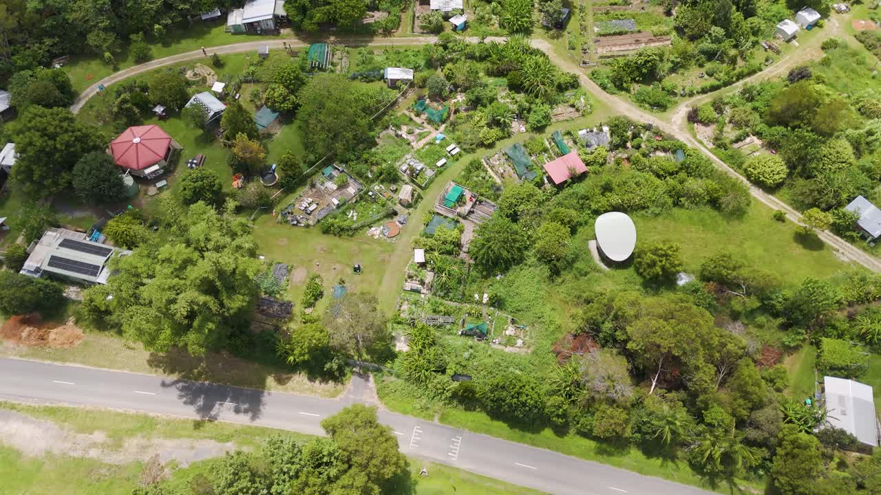 Lush garden landscape in rural Mullumbimby