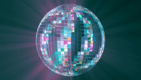 retro pastel color disco mirror ball loop . 4k stock video stock video
