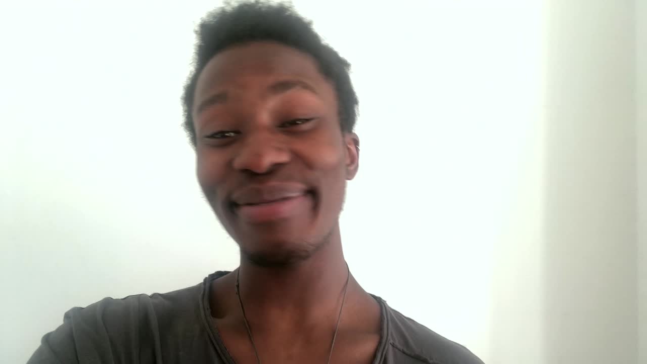 Man Listening And Responding Over Video Call