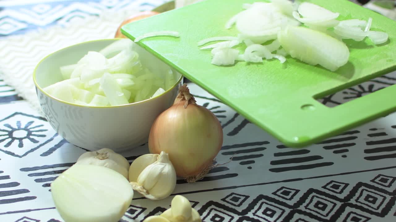 Chopping Onions and Garlic