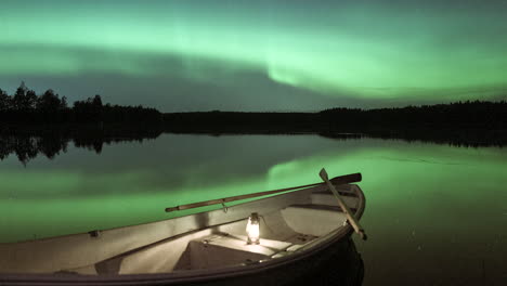 time lapse footage of northern lights dancing over somewhere in southern finland. shot in late september, 2019