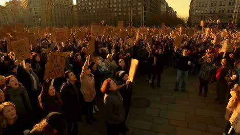 large protest rally