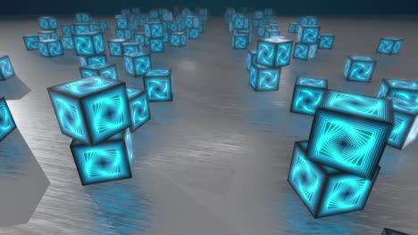 looping blue boxes