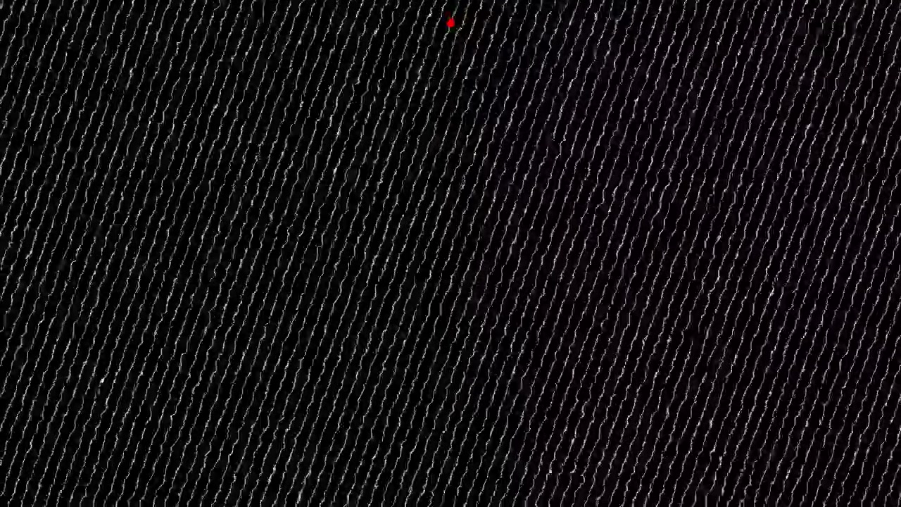 Abstract Digital Noise Pattern with Wavy Lines and Red Dot