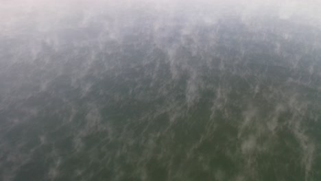 foggy water surface