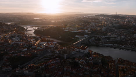 porto cityscape at sunset