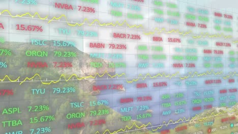 Animation-of-financial-data-processing-over-cityscape