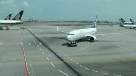 singapore airlines planes at the airport