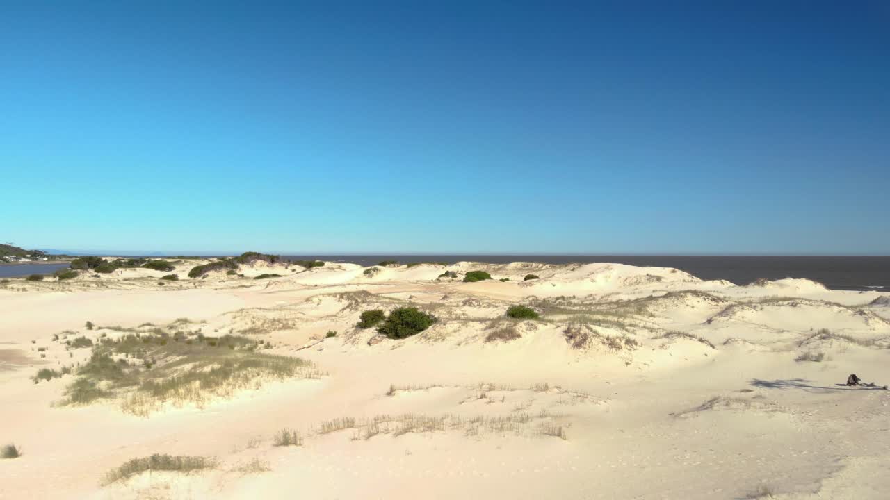 drone volando sobre una playa