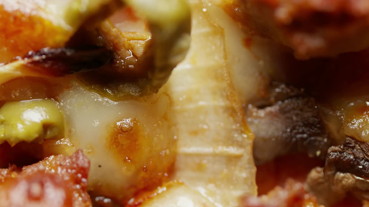 fondo de movimiento de parada con pizza